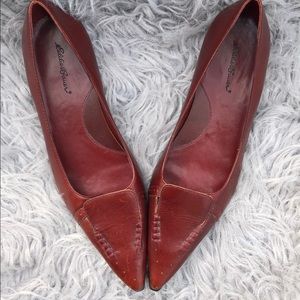 Vintage look Burgundy Pointy Toe Flats